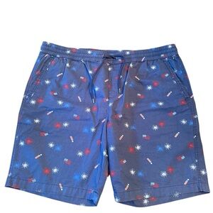 Charleston Threads Navy Shorts with Patriotic details